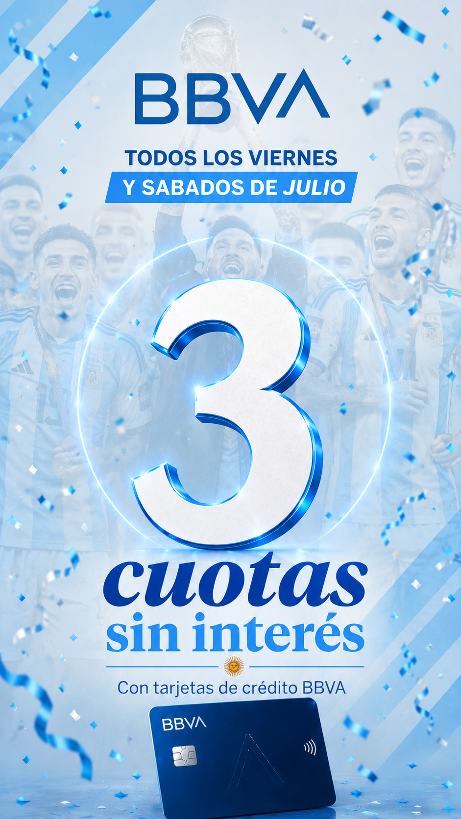 3 cuotas sin interés BBVA